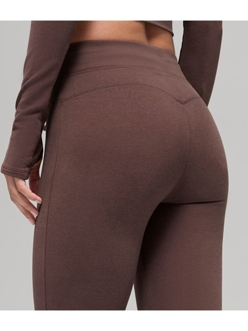 Alo Sway Bootcut Sweatpants Brownstone High-Rise Waist Waisted Flared Sweats S - Picture 4 of 13